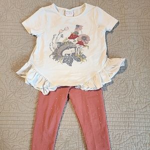 Maggie & Zoe 18mo Shirt & Pants Hedgehog Mushroom